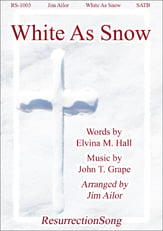 White As Snow SATB choral sheet music cover